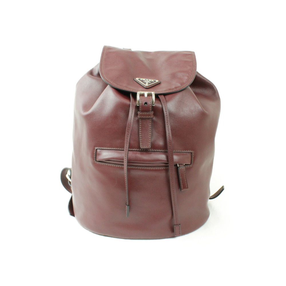 Prada Leather Convenient Backpack Backpack Red - Picture 2 of 7